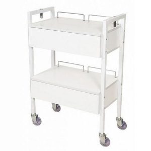 2 Drawer Beauty Trolley White