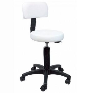 Stool G/lift With Back White